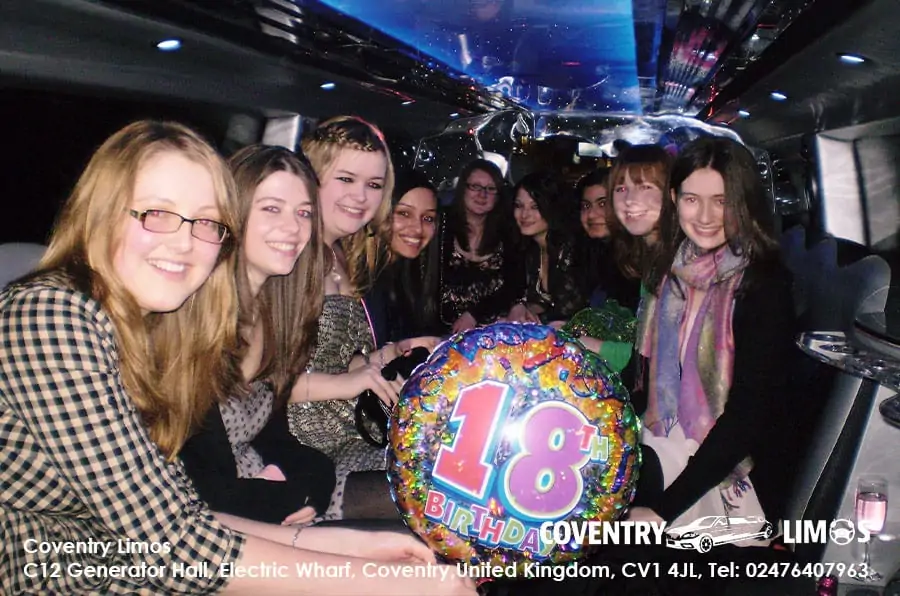 18th Birthday Party Limo Coventry