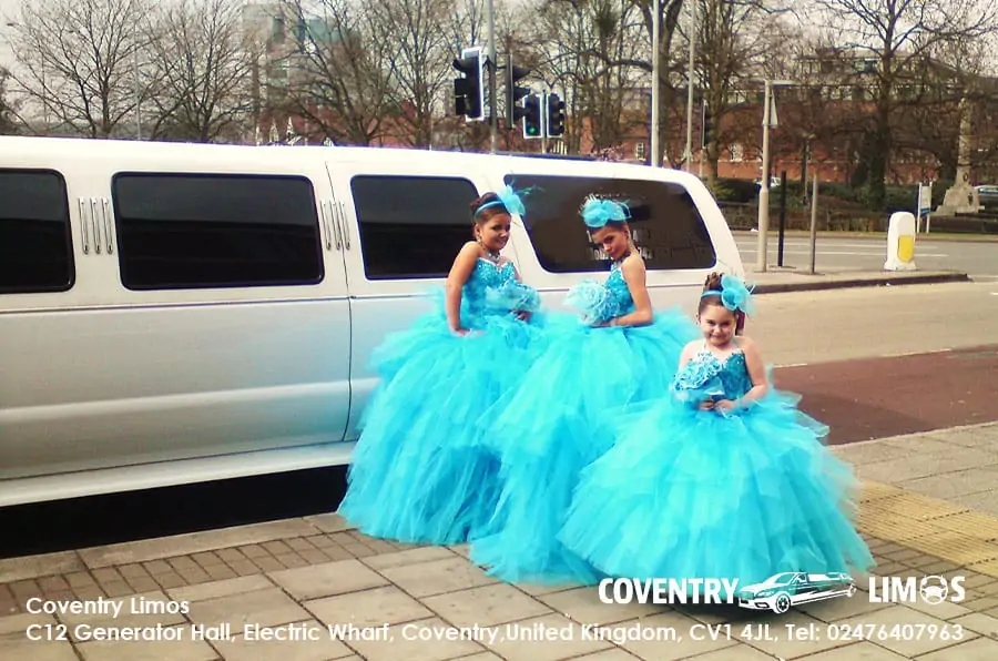 Gypsy Wedding White Limo Coventry