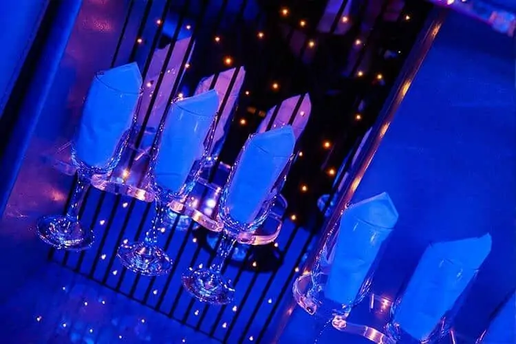 inside of limo blue lights coventry limos